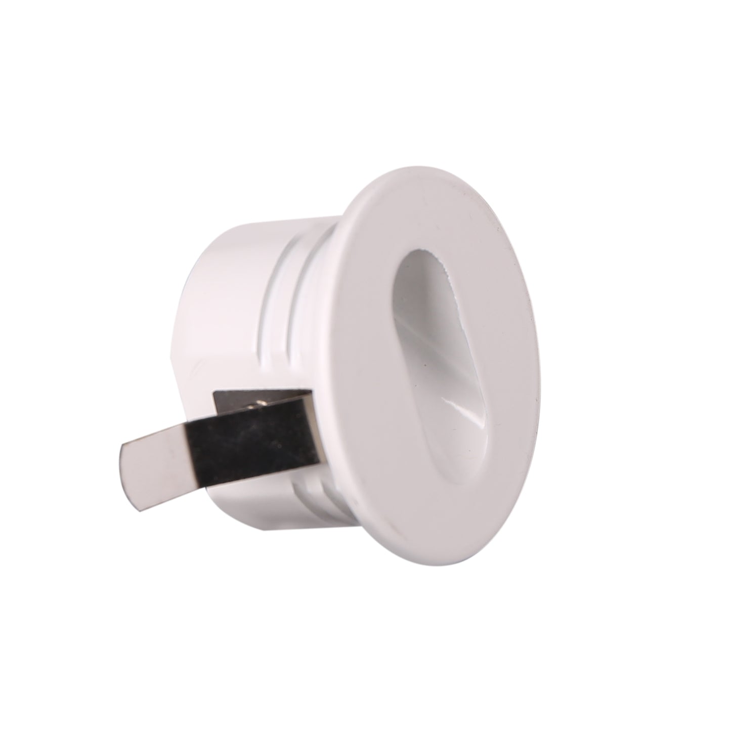 ST501R Mini Square Stair Step Light White Brush Aluminum Black