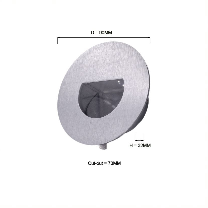 ST317R Round Stair Step Light Recessed Wall Light