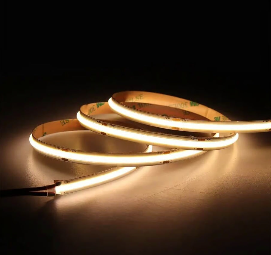 COB LED Strip 3000K 6500K DC 12V 480 chips 8mm