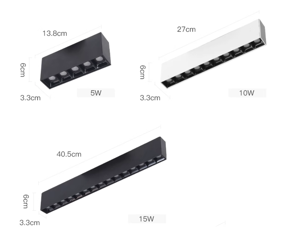 D-L906 Linear Surface Ceiling Mounted LED Downlight 5W 10W 15W 20W