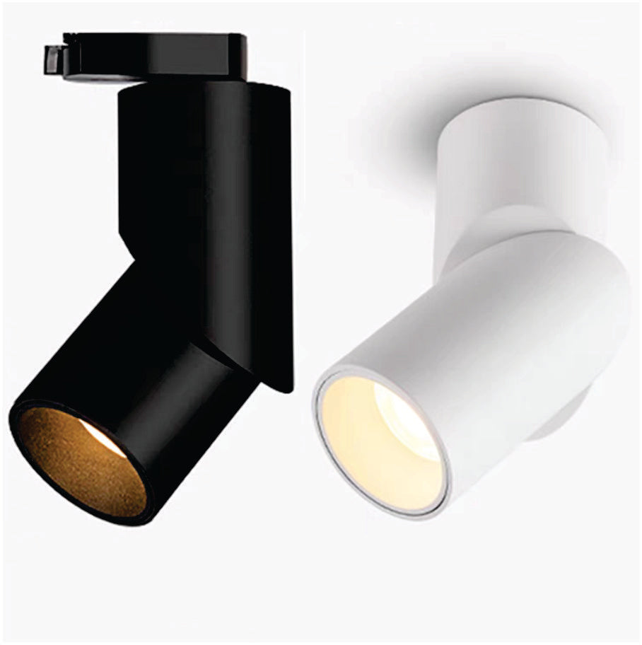 Mammoth 15W LED Spot Light Surface Mount Track Adaptor 3 Wire Black White