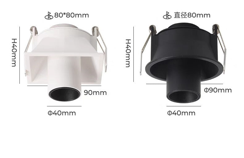 D207 Adjustable Long Short Tilt Spot Recessed Downlight