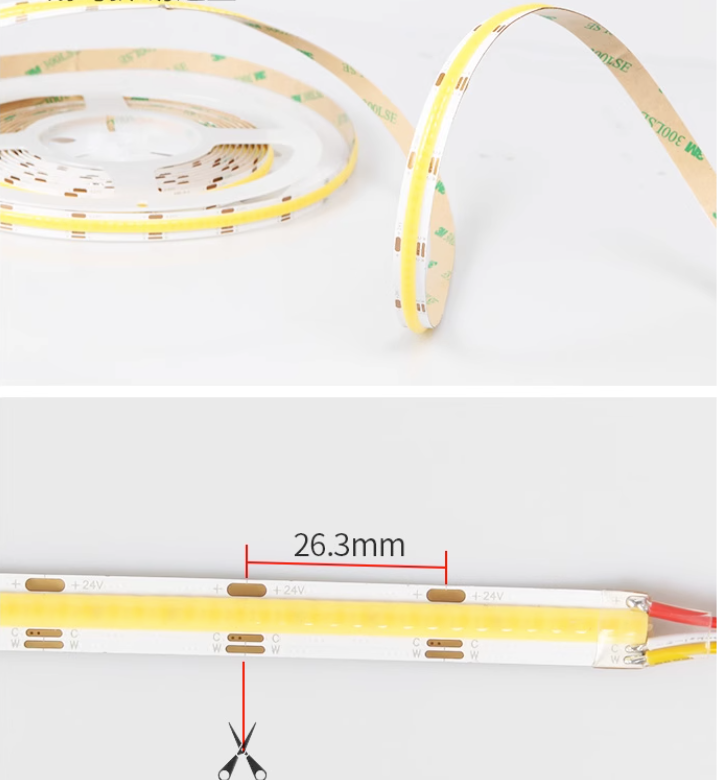 Dual Color LED Strip COB Mix-Color 2800K 4000K 6000K DC 24V