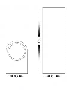 Exterior Wall Light Hano Up Down Spot 2xGU10 Matt Black IP44