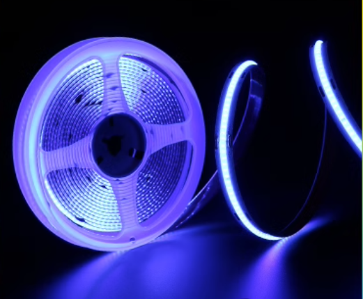 Ice Light Blue Color LED Strip COB True Single Static Light DC 12V