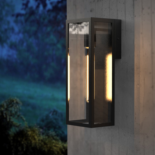 Exterior Wall Light Moscow Long Tubular T300 LED IP44 Matt Black