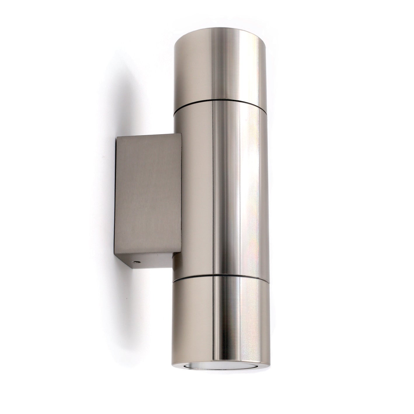 Exterior Wall Light Pillar Up and Down Spot 2xGU10 Matt Black IP44