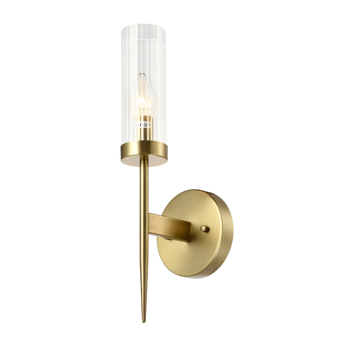 Seattle Indoor Vanity Interior Decorative Glass Crystal Bronze Brass E14 Wall Light