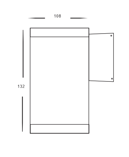Exterior Down Spot Wall Light 12W Pillar Commercial IP65 Matt Black