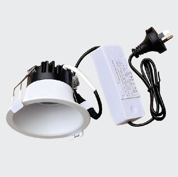 Jaguar 10W 1100lm Deep Baffle Recessed LED Downlight Tri-Color Dimmable White