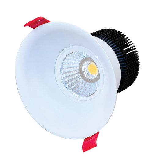 Cheetah 13W 1300lm Deep Baffle Recessed LED Downlight Tri-Color Dimmable White