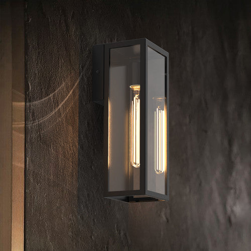 Exterior Wall Light Moscow Long Tubular T300 LED IP44 Matt Black