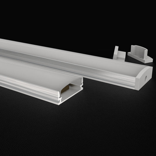 LED Strip Extrusion 1708  Low Profile Surface Mounted